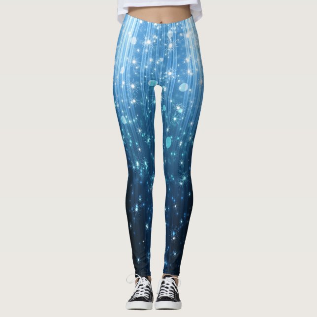 Leggings Abstrait lumineux : Art Arrière - plan éclairé. (Devant)