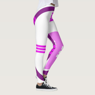 Leggings Abstrait moderne du milieu du siècle - violet