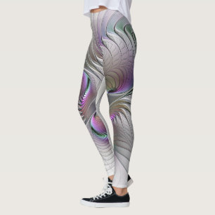 Leggings Abstrait moderne Shy Imaginaire Figure Fractal Art