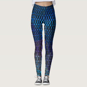 Leggings Abstrait, motif multicolore, motif maillé, dentell