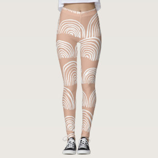 Leggings Abstrait motif sans couture dessiné à la main.