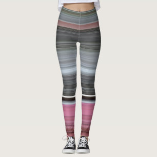 Leggings Abstrait n° 1 : Rose et gris