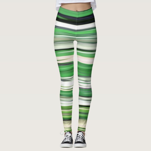 Leggings Abstrait n° 2 : Flou vert (Devant)