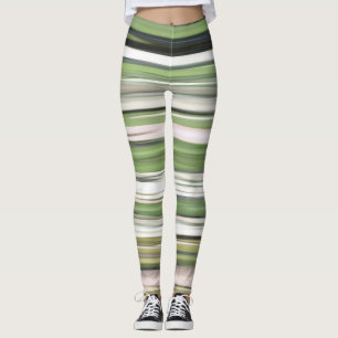 Leggings Abstrait n° 2 : Flou vert olive