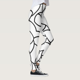Leggings Abstrait noir et blanc