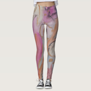Leggings Abstrait Pastel Floral