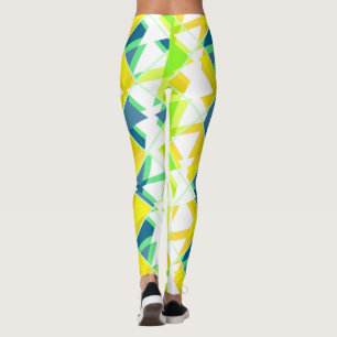 Leggings Abstrait vert jaune