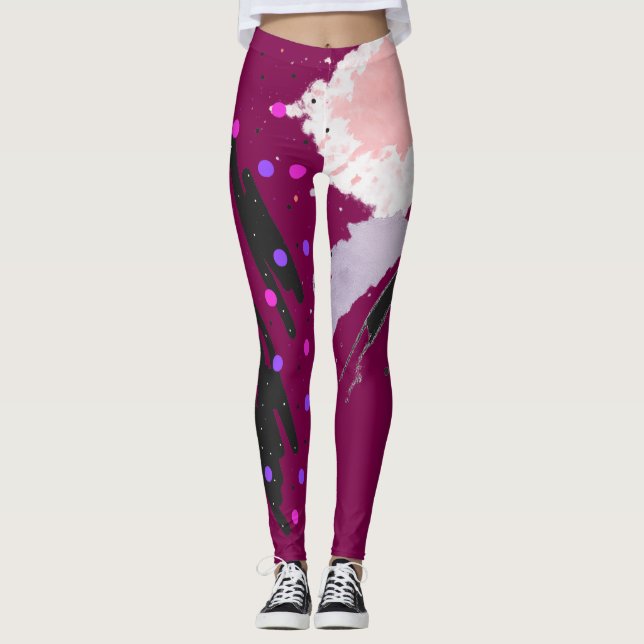 Leggings Abstraits à points Polka (Devant)