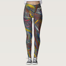 Leggings Abstraits colorés "Carrés"
