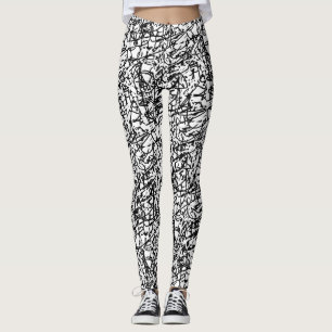 Leggings Abstraits noirs et blancs