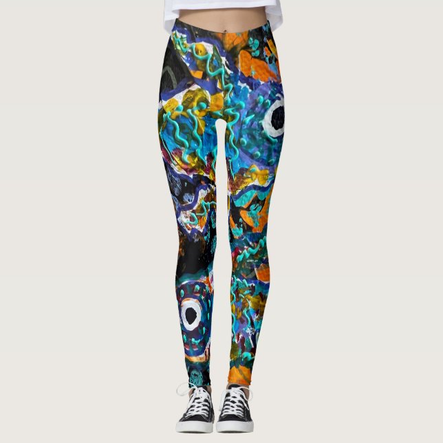 Leggings Abstrakte Kunst (Vorderseite)