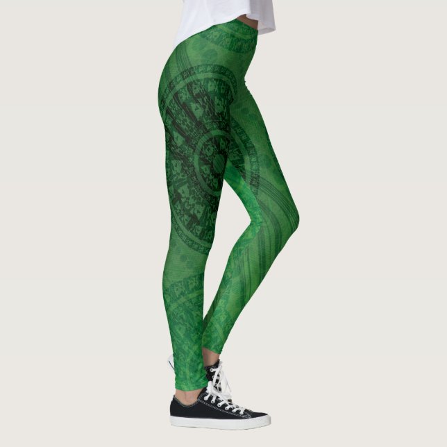Leggings Acceptation | Médaillons de méditation verte (Droite)