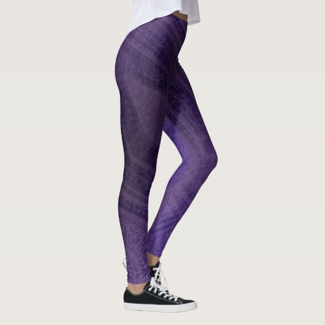 Leggings Acceptation | Médaillons de méditation violette (Droite)