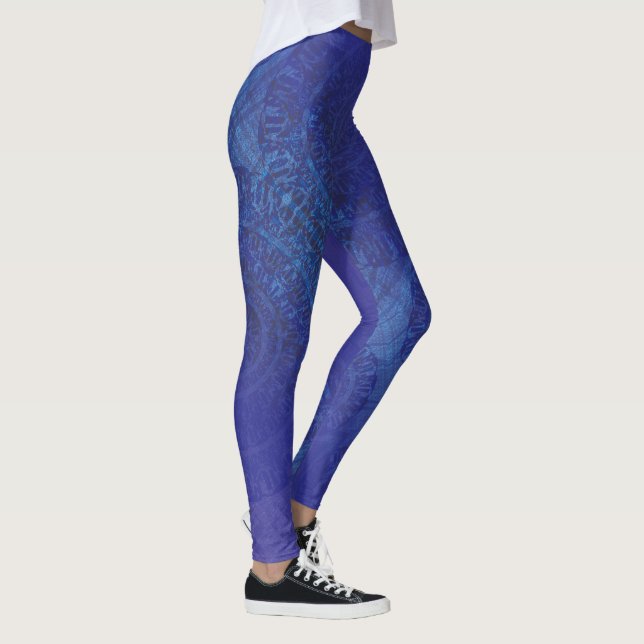 Leggings Acceptation | Médaillons de violet violet bleu Ind (Droite)