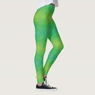 Leggings Acceptation   Motif de Shibori jaune bleu