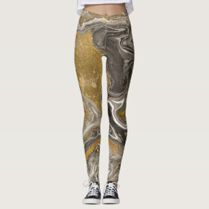 Leggings Acrylique marbré, texture inspirée de la nature.