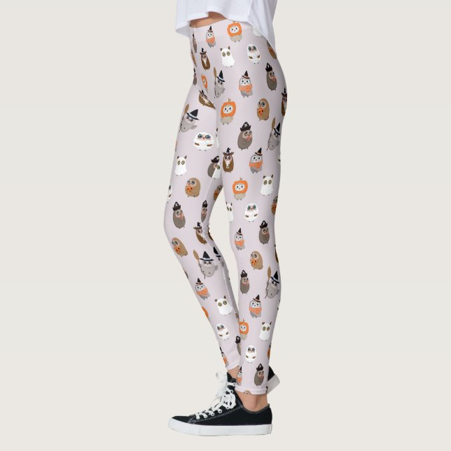 Leggings Adorable Chouette d'Halloween Motif (Gauche)