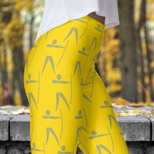 Leggings Adorable femme Jaune Motif à l'arc
