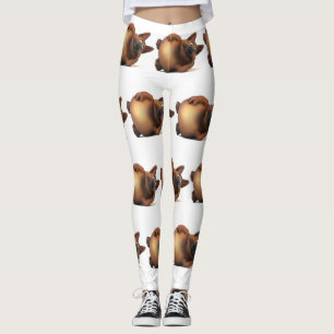 Leggings Adorables Chien à couture unique en 3D, en bas