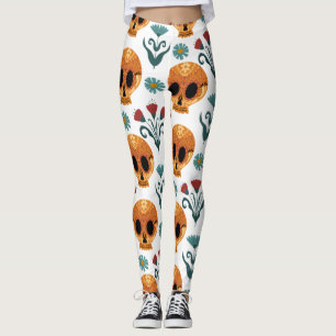 Leggings Adorables Jour de la Mort Calavara Style Yoga Leg