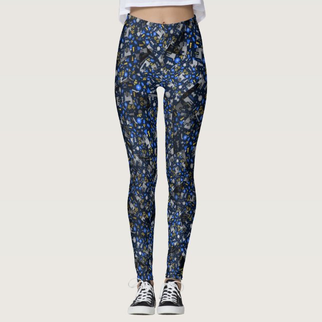 Leggings Adorables Noël Cerf scandinave [3D] Yoga (Devant)