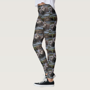 Leggings **"Adrift in Love : Mummy and Baby Otter"**