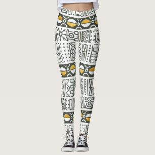 Leggings Africain ethnique, aquarelle motif sans couture.