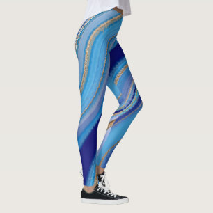 Leggings Agate bleu inspiré