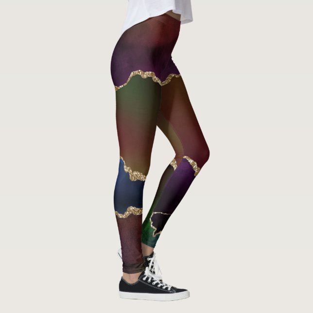 Leggings Agate foncé intense | Moody Rainbow Jewel Tone (Droite)