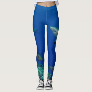 Leggings Aileron d'ailerons : Requin de récif de natation