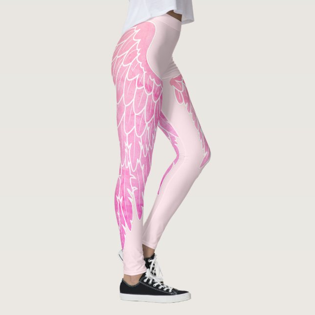 Leggings Ailes à la mode d'ange de roses indien (Droite)