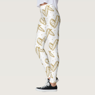 Leggings Ailes de poulet sur Polka Dot Arrière - plan