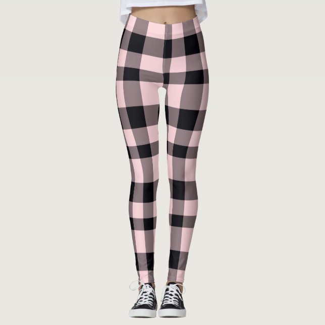 Leggings Aimez les jambes des femmes patinées rose/noir (Devant)