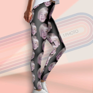 Leggings Ajouter 1 photo de la tête flottante - Motif aléat