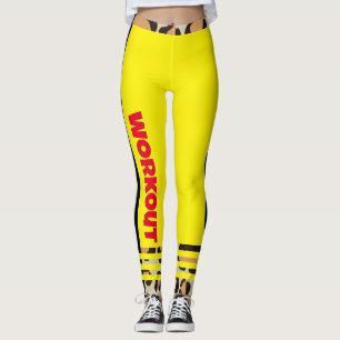 Leggings Ajouter le texte l Moderne unique Neon et Cheetah