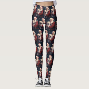 Leggings Akita avec Noël du Père Noël