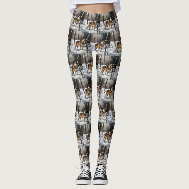 Leggings Akita Laisser Neige Noël (Devant)
