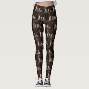 Leggings Akita par le Noël de la cheminée