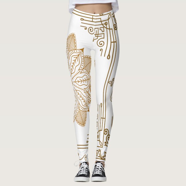 Leggings "Albâtre" Art nouveau (Devant)
