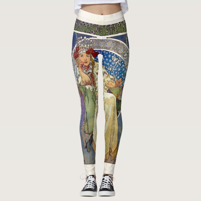 Leggings Alfons Mucha Princezna 1911 Hyacinta (Devant)