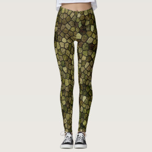 Leggings Algues et Genévrier Pavé Patchwork Terrazo Patt