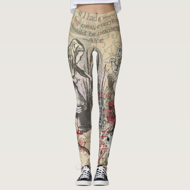 Leggings Alice au pays des merveilles Rideau Art classique (Devant)