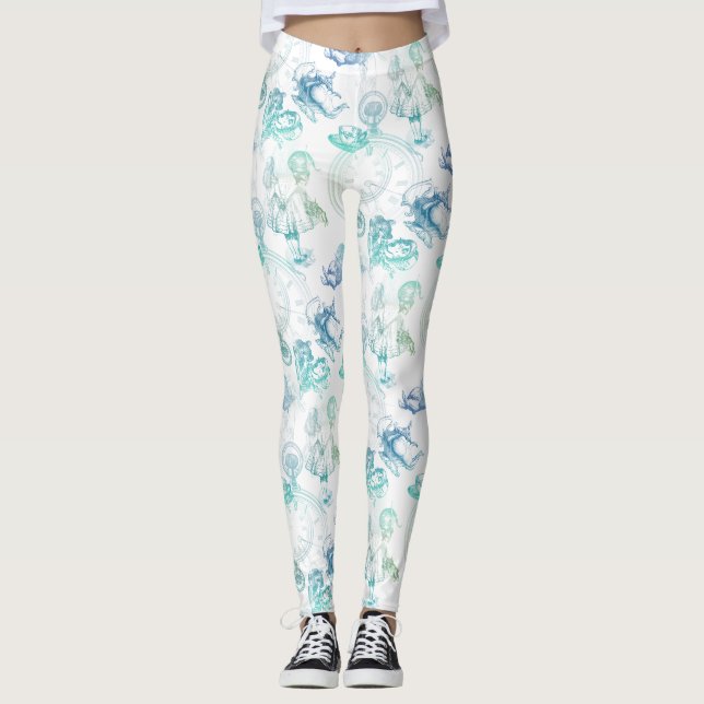 Leggings Alice dans des guêtres de vert bleu de thé du pays (Devant)