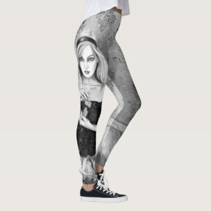 Leggings Alice dans des guêtres du pays des merveilles