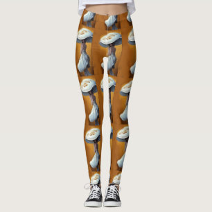 Leggings alice en pantalon de yoga champignon blanc