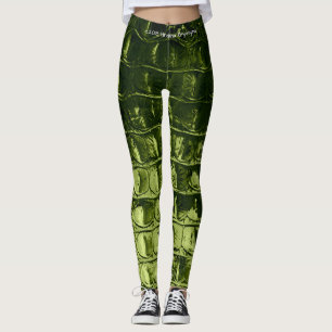 LEGGINGS ALLIGATOR AVACADO DU CRU "HORNBACK"