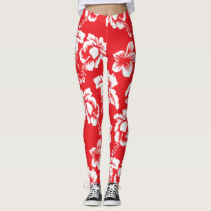 Leggings Aloha Hawaiian Hibiscus motif floral
