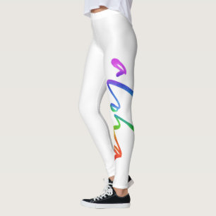 Leggings Aloha - lettrage tropical de couleur - voiles et