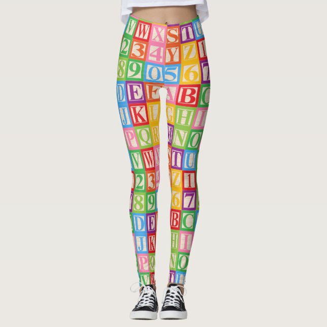 Leggings Alphabet et chiffres (Devant)
