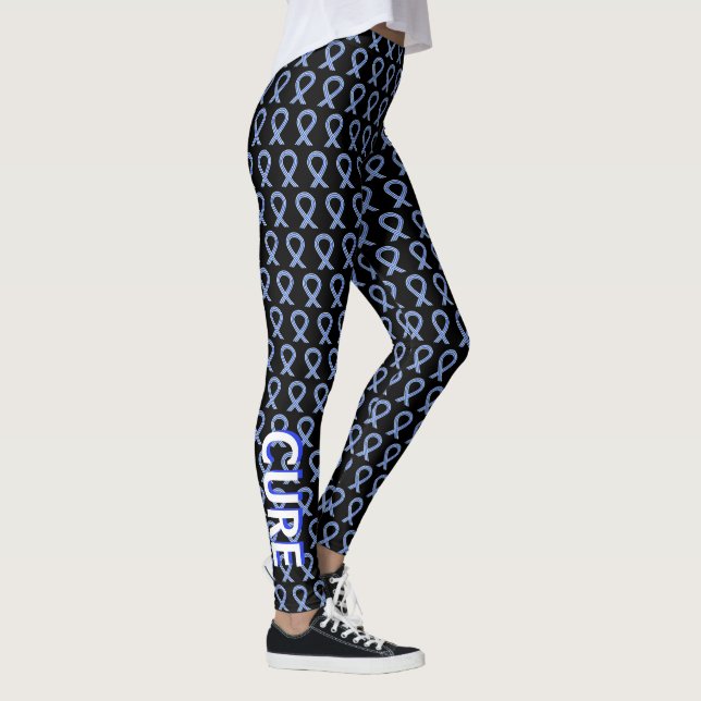 Leggings ALS Bleu et blanc Sensibilisation Ruban Art Leggin (Droite)